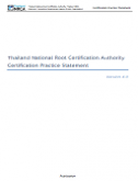 แนวปฏิบัติของผู้ให้บริการออกใบรับรองอิเล็กทรอนิกส์แห่งชาติ Thailand NRCA (CPS Version 4.0) (SS...